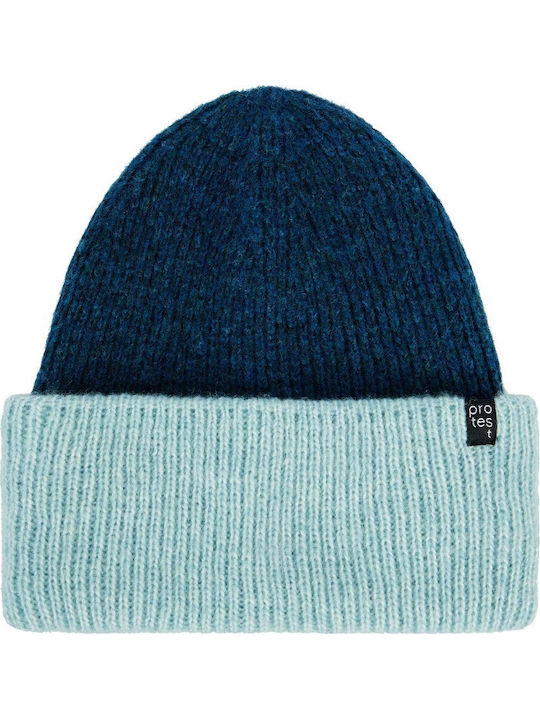 Beanie Women's Knitted Beanie in Blue Color