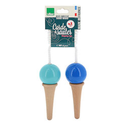 Holz Springseil Blau Eiscreme Vilac