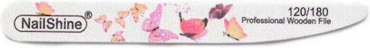 Професионален Дървен Файл За Нокти Knife Butterfly 120/180 Nailshine
