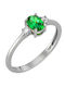 Ioannis Kosmima Single Stone Ring In 9K White Gold With Zircon