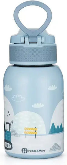 Petite & Mars Termos Sticlă Pentru Copii Din Oțel Inoxidabil Albastru 350ml