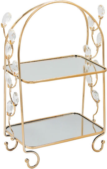 Keskor Dekorative Platte Metallisch Gold 24x15x38cm