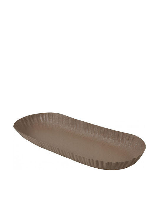Atmosphera Dekorative Platte Metallisch Braune 43x17.5x4cm