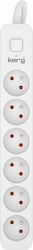 Power Strip 6 Sockets with Switch and 10m Cable