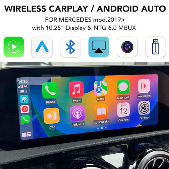 Digital IQ Ηχοσύστημα Αυτοκινήτου για Mercedes-Benz A Class / B Class / GLB / GLC / GLE / GLS 2019-2020 (Bluetooth/USB/WiFi/GPS/Apple-Carplay/Android-Auto) με Οθόνη Αφής 10.25"