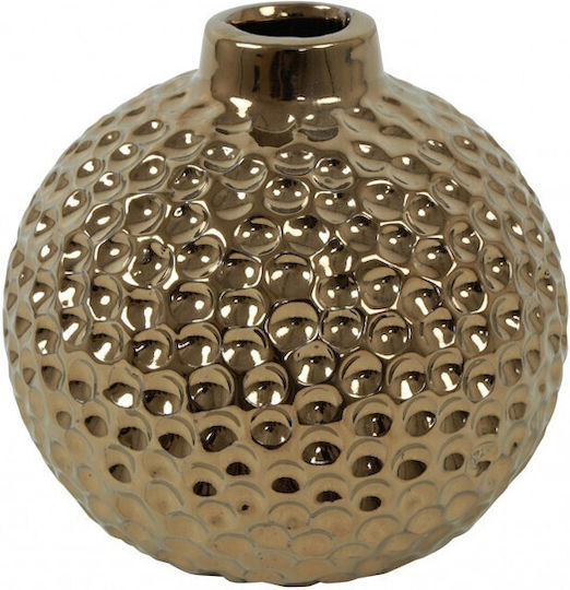 Atmosphera Decorative Ceramic Gold Vase 11.5xH12cm