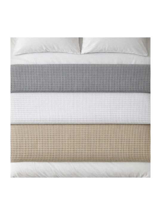 Adam Home (260gsm) - Κουβέρτα Πικέ Υπέρδιπλη 225x240εκ. White