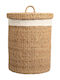 Estia Laundry Basket Wicker with Lid Beige
