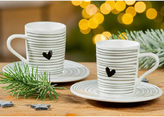 Gilde Gilde Espresso Tasse Aus Porzellan Grau