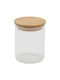Glass Storage Jar 200 Ml Φ6,5x8,5 Cm Wooden Lid Keskor 62576
