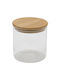 Стъклен Съд За Съхранение 600 Ml Φ10х10,5 См Дървен Капак Keskor 62579