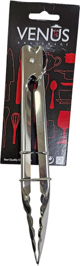 BBQ Metallic Silver Tong 23cm 052019 Code 17421