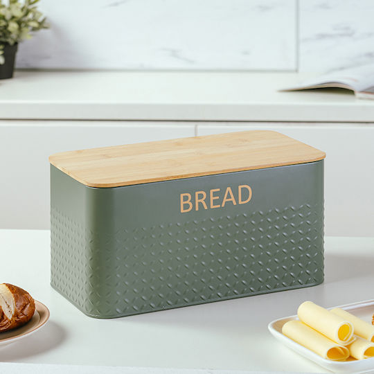 Nava Brotkasten mit Deckel Metallisch Grüne