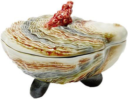 Bordallo Pinheiro Suppenterrine Mittel Keramik Oystersas Bordalo Pinheiro 9.5x12.6x16.2 cm