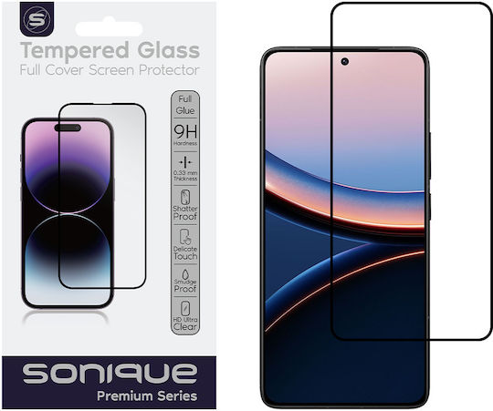 Hardy Glass Sonique Premium Series HD Full Cover 9H Xiaomi Poco F7 Ultra 5G Черен