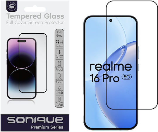 Hardy Glass Sonique Premium Series Hd Full Cover 9h Realme 16 Pro 5g Черен