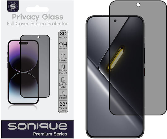 Privacy Glass Sonique Premium Series HD Full Cover 9H Xiaomi Poco X8 Pro 5G Черен