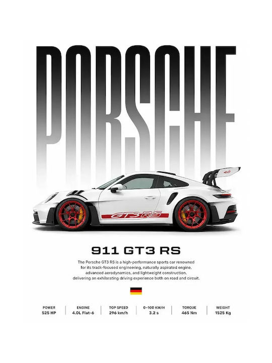 Poster Porsche 911 Gt3 Rs Cr153 21cm x 30cm-71622pd158599