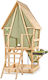 Exit Toys Wooden Kids Playhouse with Slide & Kitchen Green