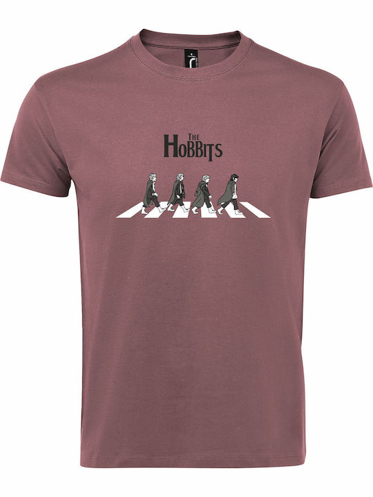T-shirt Унисекс Ancient Розов Hobbits On Abbey ...