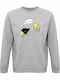 Sweatshirt Organic Unisex " In Cheese World Say 'people Funny Cheese Lover " Grey Melange