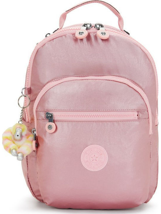 Kipling School Backpack with Water Bottle Holder Pink 14L 25.5 x 16 x 35cm
