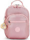 Kipling School Backpack with Water Bottle Holder Pink 14L 25.5 x 16 x 35cm