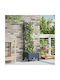 vidaXL Kunststoff Blumentopf Grau 40x40x131,5cm