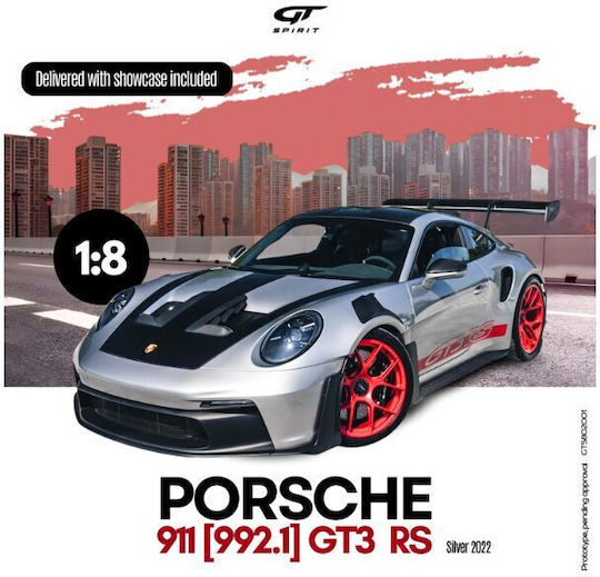 Model Mașină Porsche 911 992.1 Gt3 Rs Argintiu 2022 Scara 1:8