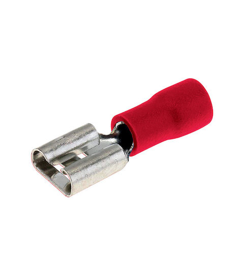 SAS Quick Disconnect Electrical Terminals with Red Insulation AK-AK-036 Set of 100 Pieces