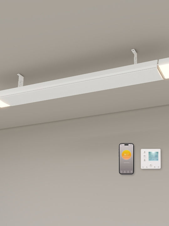 Ambianzza Panou LED Paralelogram 40W Cu Lumină Alb Cald 181.2x22cm