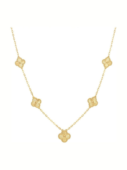 Senzio Belibasakis Halskette mit Blumenmuster aus 9K Gold