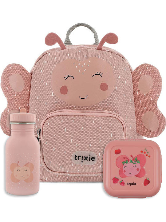 Custom Bundle Trixie Πεταλούδα Σακίδιο Νηπίου Ανοξείδωτο Παγούρι 350ml Snack Box