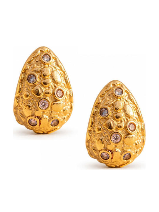 Touch Earrings Made Of Gold Plated Steel 39 017 Gold Touch Earrings Made Of Gold Plated Steel 39 017 Gold