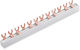 Copper Busbar U Type Three-Phase 12 Positions 63a 20cm Lineme 09-10214