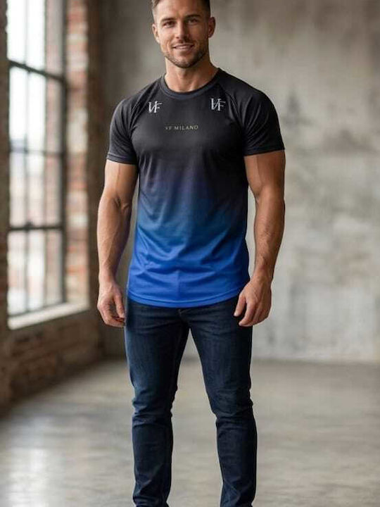 HF Milano Comfort Αθλητικό T-shirt Μπλε