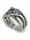 Women's Ring with Zircon from Silver