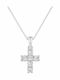 Ios Women's Silver Cross with Chain