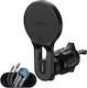 Lisen Car Mobile Mount with Adjustable Hooks & Wireless Charging 25W Black