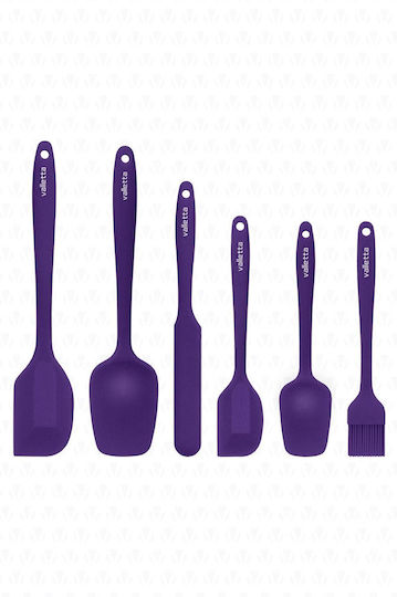 SteweHome Cooking Utensil Set Made of Silicone 6 Pieces White
