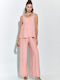Damenbluse mit Spaghetti-Träger Rosa S264001-rosa