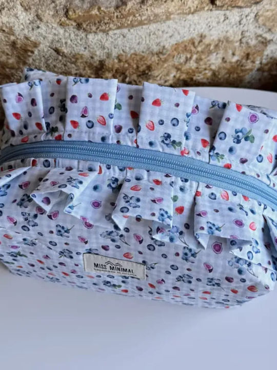 Miss Minimal Zipper Box Toiletry Bag Blueberry Love 12 X 11 X 9 Cm