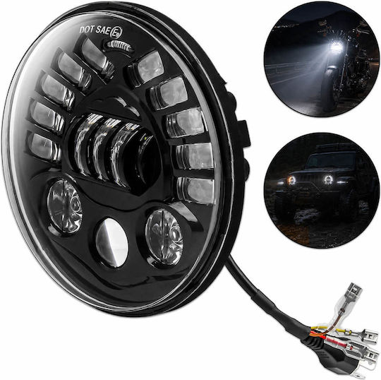 Front Light LED H4 7" 12-24V 40W 4000LM 6500K Universal Turn Signal LWLGZD0015 Growpal
