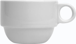 Ionia Universal Tasse aus Porzellan Weiß 220ml