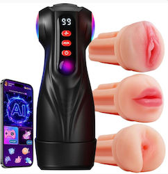 APH Masturbator Mouth / Vagina / Butt with Vibration APH-545-GG