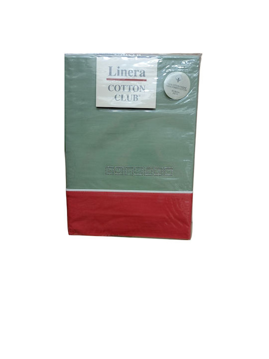 Manterol Casa Cotton Duvet Cover Set 240x220cm Double With 2 Pillowcases Linera Red/Green