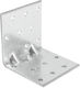 Ъглов рафт от дърво в сив цвят 60x60mm