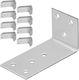 Kotarbau Heavy-Duty Corner Shelf Made of Stainless Steel in Grey Colour 40x80mm 100 Pieces