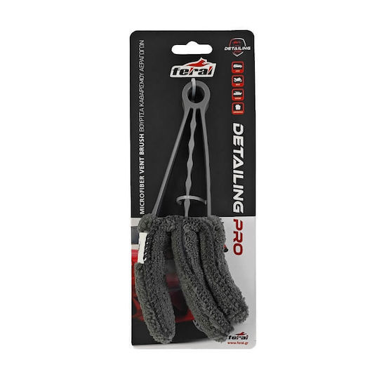 Microfiber Cleaning Brush Feral Detailing Pro Special For Air Vents 22cm 350gsm Grey
