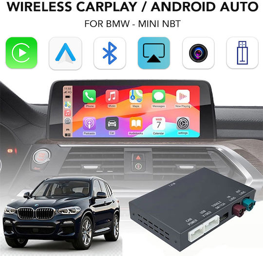 Digital Iq Bm 005w Cpaa Wireless Carplay Android Auto Box Bmw Mini Nbt System 2 Cameras Front Rear